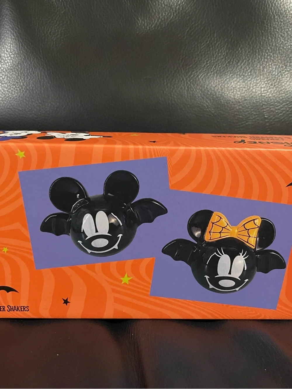 Halloween Disney Mickey and Minnie Bat Salt and Pepper Shakers